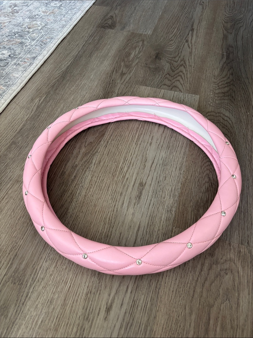 Quilted Pink Steering Wheel Cover | Women Accessories